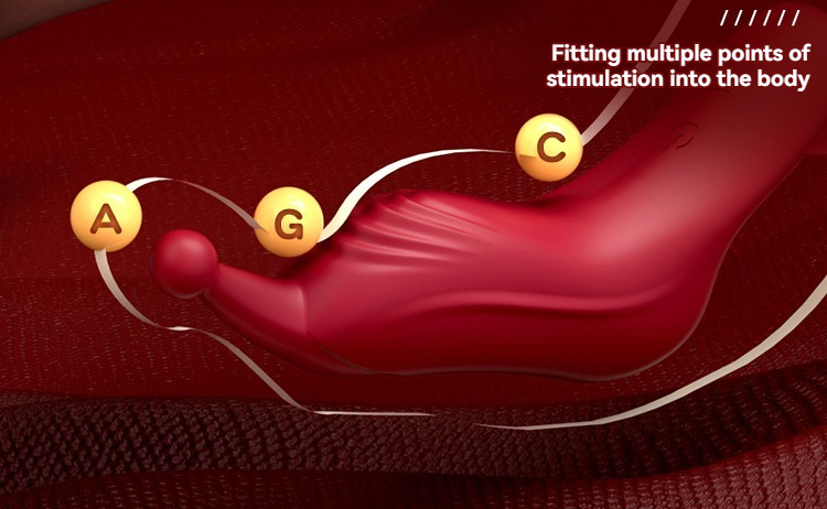 Vibrant Red Personal Massager for Targeted Stimulation Sleek red personal massager with multiple stimulation points for enhanced intimacy and pleasure.