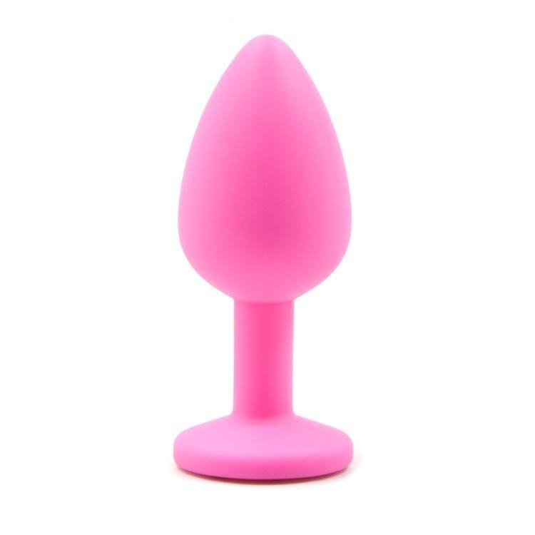 Design em forma de lágrima de silicone cor-de-rosa brilhante para bem-estar pessoal e experiências íntimas.