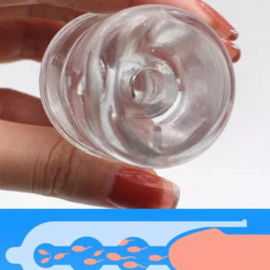 Portable glass container with innovative storage design for personal care and sexual health protection.