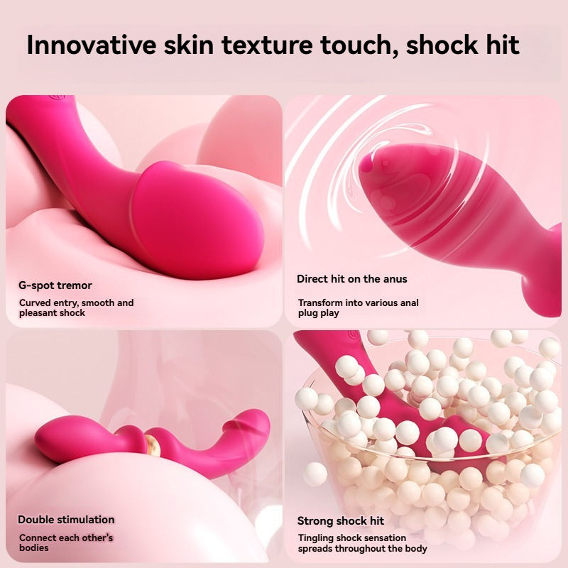 Vibrant pink G-spot and anal stimulation device for double pleasure and enhanced intimacy.