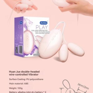 Durex Play dual-head vibrating egg with remote, perfect for intimate pleasure and discreet use.