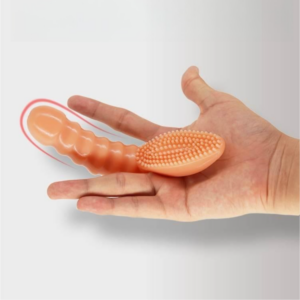 Masseur intime en silicone avec design texturé pour un plaisir et une stimulation accrus.