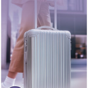 Sleek modern suitcase with smart lock features for secure, stylish travel accessories.