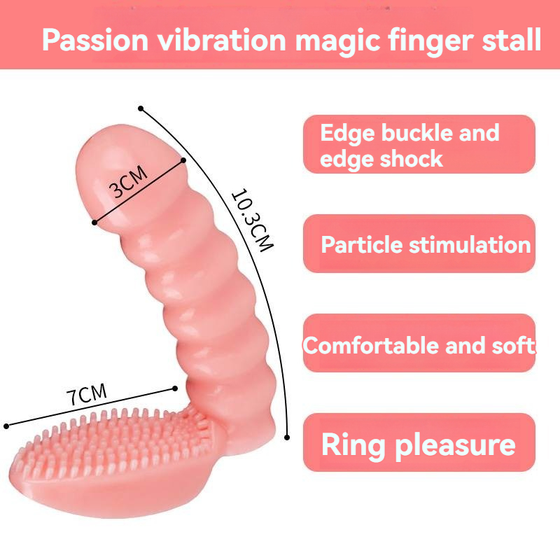 Pink vibrating finger stall for enhanced pleasure and stimulation, designed for comfort and versatility.