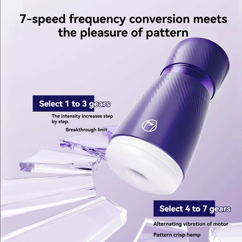 Modern purple personal pleasure device with 7-speed settings for tailored stimulation and satisfaction.