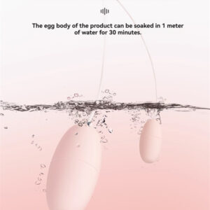 Waterproof pink egg-shaped device in water, highlighting luxury and functionality for personal pleasure.