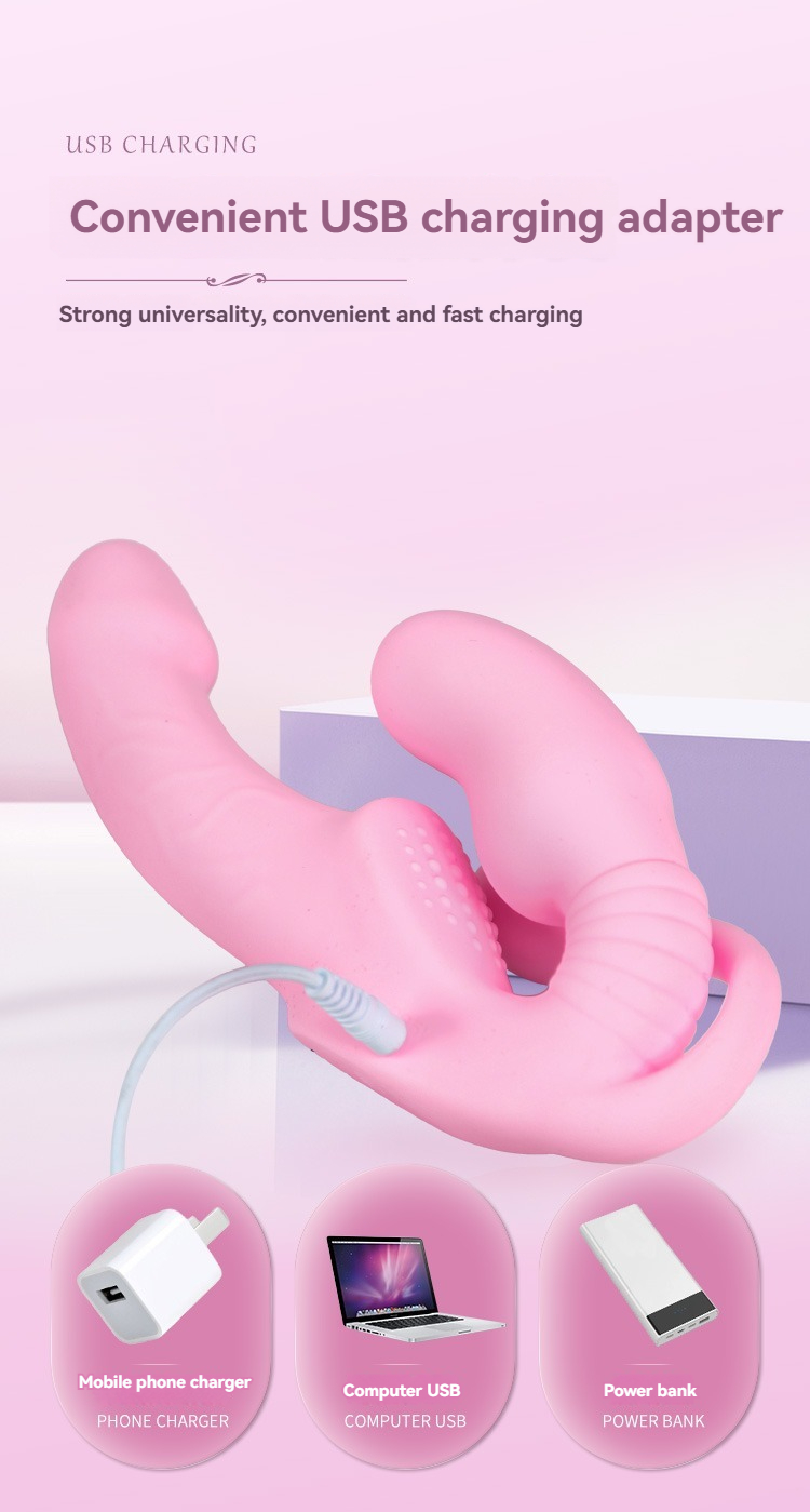 Levende pink USB-opladelig silikonestimulator med ergonomisk design for ultimativ nydelse.