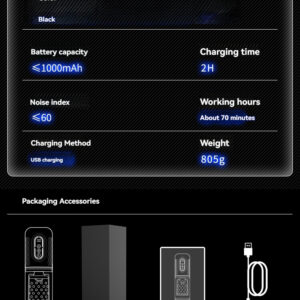 Black electronic device specifications for versatile use in language learning and communication.