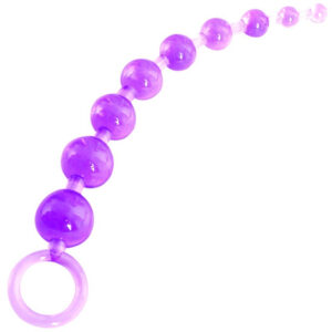 Vibrant purple bead design showcasing smooth, glossy spheres perfect for adult novelty items.