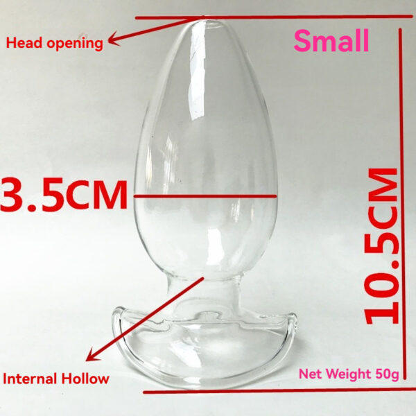 Brinquedo de vidro elegante em forma de lágrima com estrutura oca, perfeito para desfrutar de momentos íntimos e de uma decoração elegante.