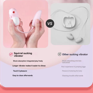 Comparison of Squirrel and Other sucking vibrators highlighting design and user experience differences.