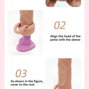 Step-by-step guide for using a sex toy, featuring clear illustrations and instructions.