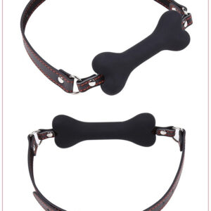 Playful dog collar with a silicone bone design, perfect for stylish pet lovers.