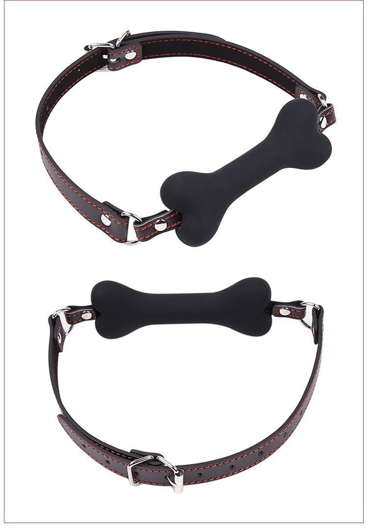 Collier pour chien ludique avec un design d'os en silicone, parfait pour les amoureux des animaux élégants.