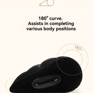 Sleek ergonomic cushion with a 180-degree curve for versatile body support and comfort.