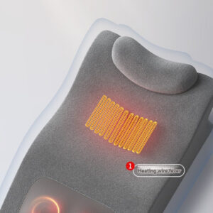 Modern gray heating pad with red light therapy for targeted comfort and pain relief.