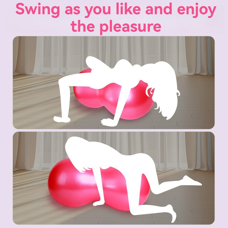 Bolas de exercício insufláveis cor-de-rosa divertidas para experiências de fitness e movimentos dinâmicos.