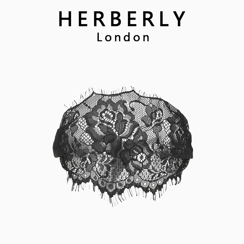 Elegant black lace bralette by Herberly London, perfect for sexy lingerie or stylish layering.