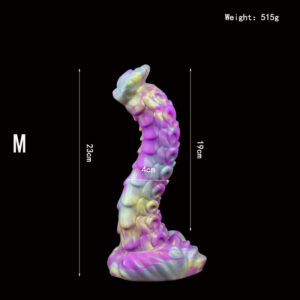 Vibrant fantasy creature design with tentacle shape, perfect as a whimsical decorative sextoy.