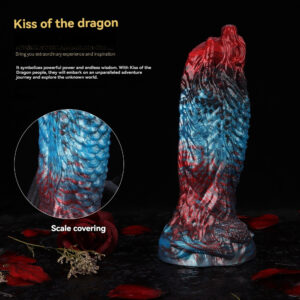 Vibrant Kiss of the Dragon sculpture symbolizes passion and adventure in erotic artistry.