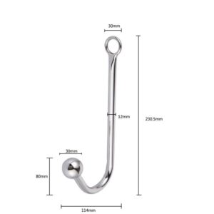 Sleek metallic hook for hanging accessories, ideal for elegant adult decor and organization.