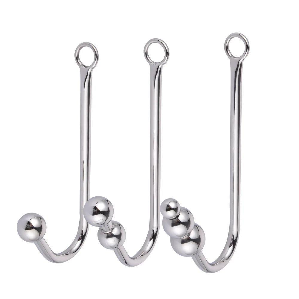 Ganchos elegantes em metal cromado para organização, perfeitos para acessórios para casa e para adultos.