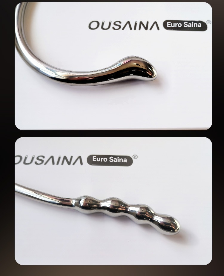 Polished metallic wellness tools from OUSAINA for intimate pleasure and personal care.