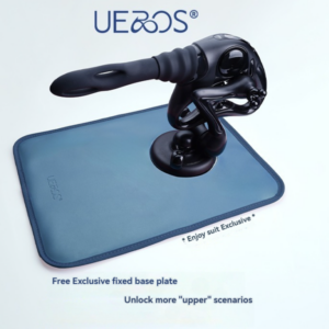 Modern UEBOS sex toy on blue mat, designed for enhanced user experience and stylish appeal.